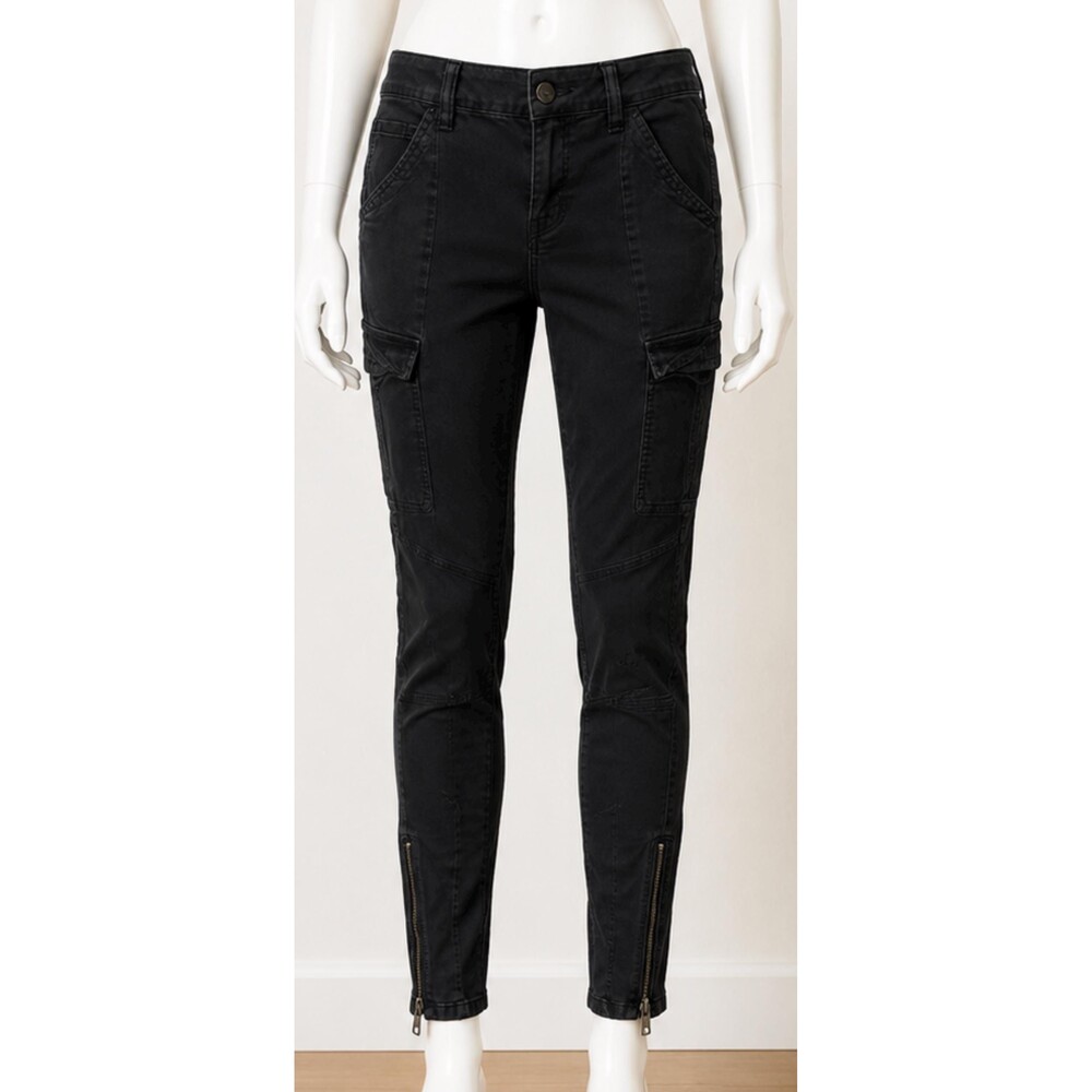 Gap Skinny Cargo Pants Women’s Size 8 29R Black Zip Ankle Utility Stretch Pants